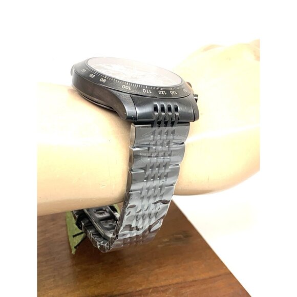 Gucci Men's Watch YA126217 G-Timeless Swiss Quartz Chronograph Black Steel 46mm - Picture 11 of 13